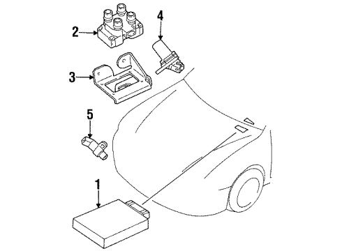 1999 Mercury Tracer Ignition System Cable Set Diagram for F7PZ-12259-AA