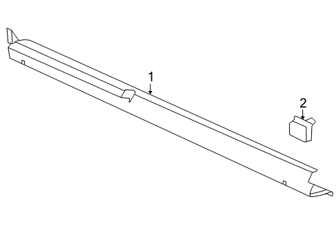 2009 Cadillac SRX Exterior Trim - Pillars, Rocker & Floor Rocker Molding Retainer Diagram for 11561820