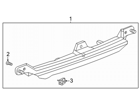 2021 Cadillac Escalade High Mount Lamps High Mount Lamp Diagram for 84229731