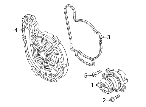 2021 Jeep Renegade Water Pump Shield-Water Diagram for 68498747AA