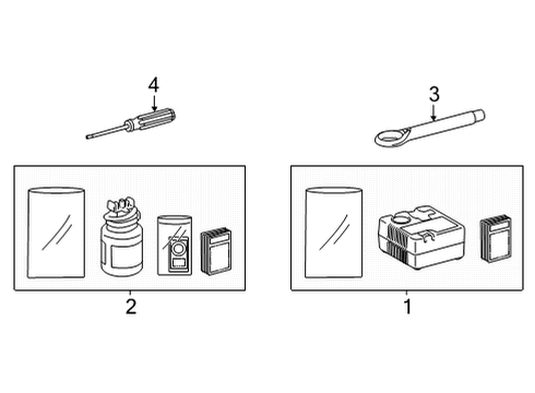 2021 Toyota Mirai Jack & Components Seal Kit Diagram for 42606-62020