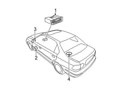 2003 Honda Civic Sound System Speaker Assembly, Front (17Cm) (Single) (Pioneer) Diagram for 39120-S5A-901