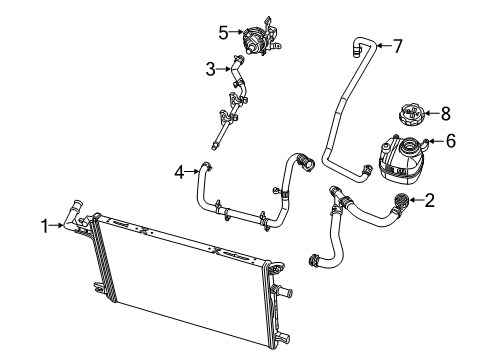2019 Jeep Wrangler Radiator & Components Hose-Radiator Inlet Diagram for 68312497AD