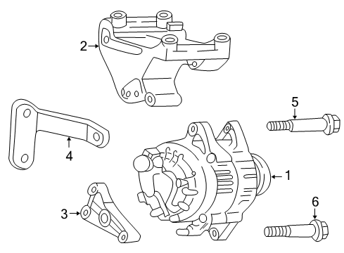 1998 Dodge Dakota Alternator ALTERNATR-Engine Diagram for 56005686