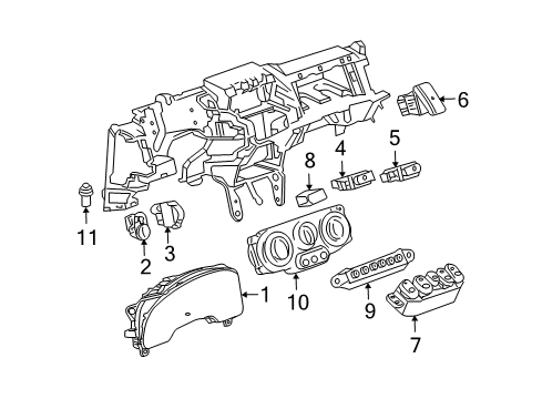 2006 Pontiac Torrent Front Door Hazard Switch Diagram for 15278007