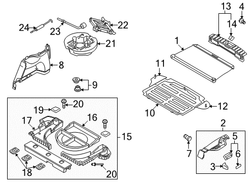 2011 Hyundai Elantra Interior Trim - Rear Body Lamp Assembly-Luggage Compartment Diagram for 92601-3F000