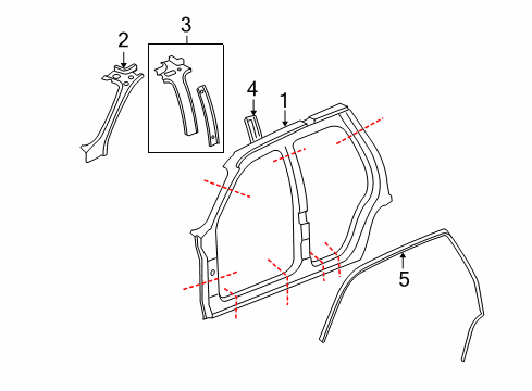 2013 GMC Yukon Uniside Uniside Assembly Diagram for 15934445