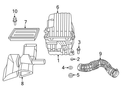 2008 Dodge Avenger Powertrain Control Body-Air Cleaner Diagram for 68022259AA