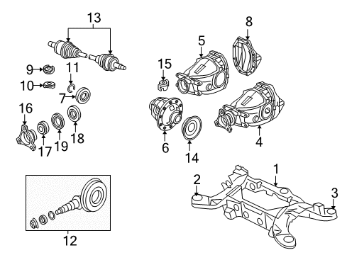 2007 Chrysler 300 Axle & Differential - Rear Axle Half Shaft Diagram for 68154334AA