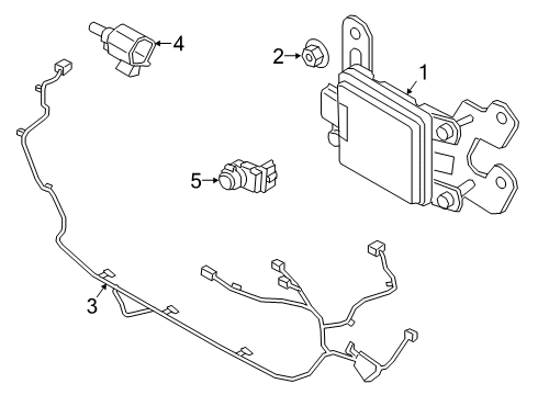 2021 Kia Soul Cruise Control Ultrasonic Sensor As Diagram for 99310K0050