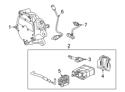 2016 Scion iM Emission Components Vapor Canister Diagram for 77740-12750