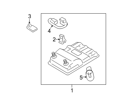 2010 Toyota Camry Overhead Console Overhead Console Diagram for 63650-33120-B0