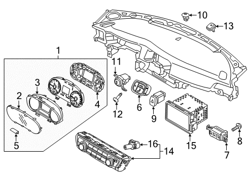 2017 Kia Optima Instruments & Gauges Sensor-Ambient Diagram for 97280D5000