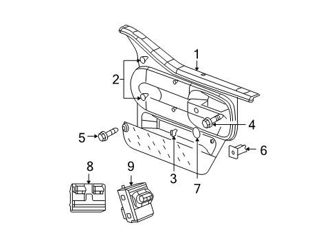 2007 Jeep Wrangler Front Door Screw-HEXAGON FLANGE Head Tapping Diagram for 6102148AA
