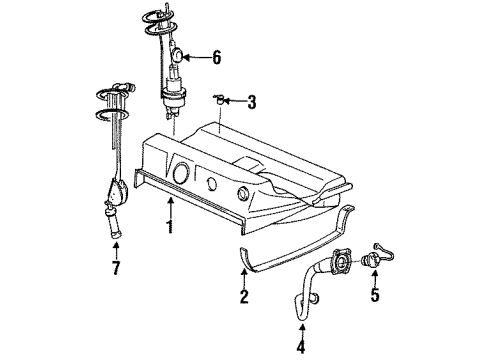 1990 Dodge Shadow Fuel Tank Seal-Fuel Level Unit Diagram for 3404451