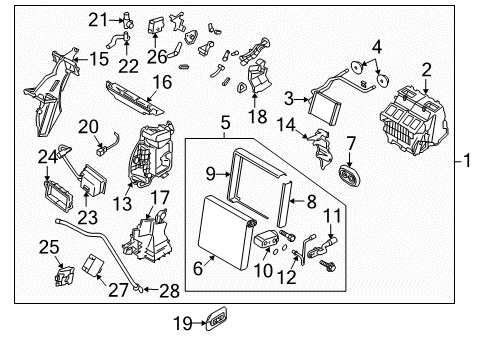 2012 Infiniti FX50 Air Conditioner Pipe Assembly-Cooler, In Diagram for 27283-JK60A