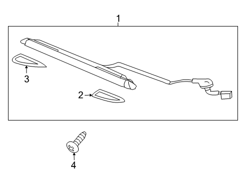 2013 Honda Crosstour High Mount Lamps Light Assy., High Mount Stop Diagram for 34270-TP6-A01