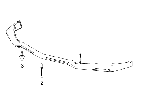 2019 Chevrolet Camaro Front Spoiler Spoiler Diagram for 84176917