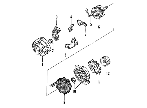 1995 Buick Riviera Alternator Frame Asm, Generator Door End (W/ Bearing) Diagram for 10471339