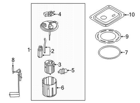 2022 Kia Carnival Fuel System Components PUMP ASSY-FUEL Diagram for 31120R0500