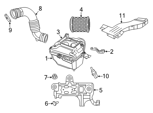 2012 Jeep Compass Powertrain Control Fresh Air Duct Diagram for 4593913AB