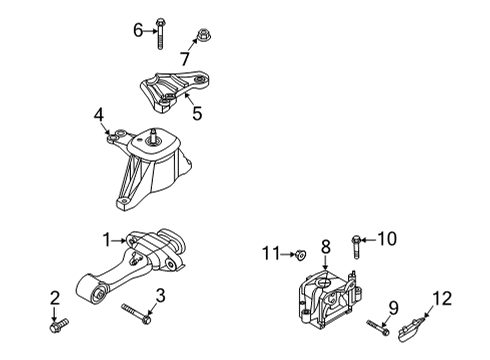 2021 Hyundai Sonata Automatic Transmission Bracket-Engine MTG Support Diagram for 21825-L7100