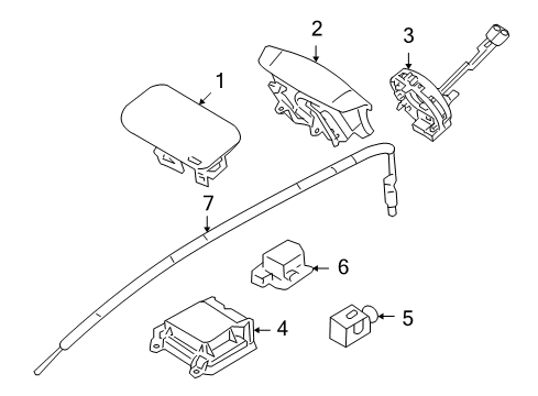 2012 Hyundai Santa Fe Air Bag Components Sensor Assembly-Side Impact, Front Diagram for 95920-0W500