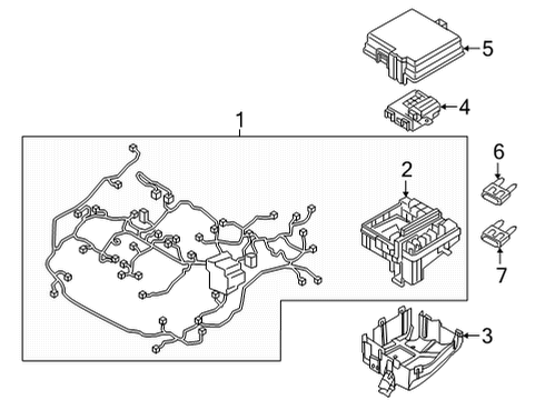 2022 Hyundai Tucson Wiring Harness PCB BLOCK ASSY Diagram for 91959-CW010