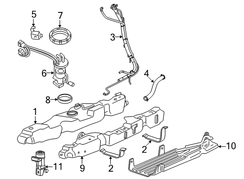 2005 Mercury Mountaineer Fuel Supply Filler Pipe Diagram for 5L2Z-9034-CA