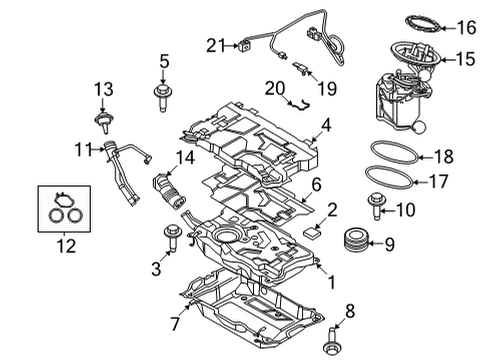 2021 BMW X3 Fuel Supply SECURING SPRING Diagram for 16119425957