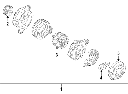 2021 Kia Forte Alternator Cover Diagram for 37390-2E700