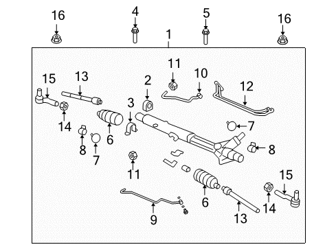 2008 Pontiac G8 P/S Pump & Hoses, Steering Gear & Linkage Rod-Steering Linkage Inner Tie Diagram for 92198273