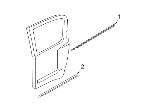 2015 Nissan Armada Exterior Trim - Rear Door MOULDING - Rear Door, LH Diagram for 82871-ZV61E