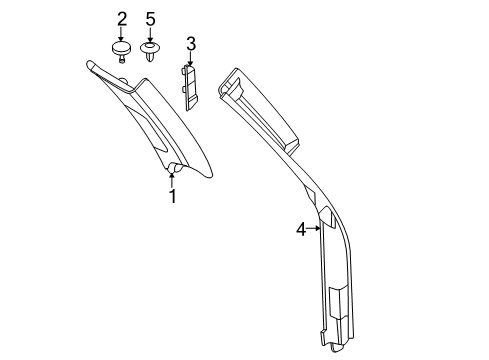 2014 BMW X5 Interior Trim - Quarter Panels Trim, C-Pillar, Top Right Diagram for 51448058898