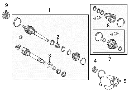 2016 Lexus NX300h Drive Axles - Front Seal, Type T Oil Diagram for 90311-50063