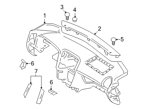 2007 Hyundai Sonata Automatic Temperature Controls Garnish Assembly-Defroster Center Diagram for 84810-3K000-FZ