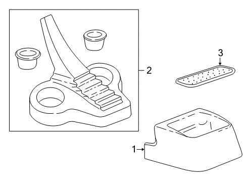 2005 Ford Explorer Sport Trac Center Console Console Panel Diagram for 4L5Z-98045A36-AAA