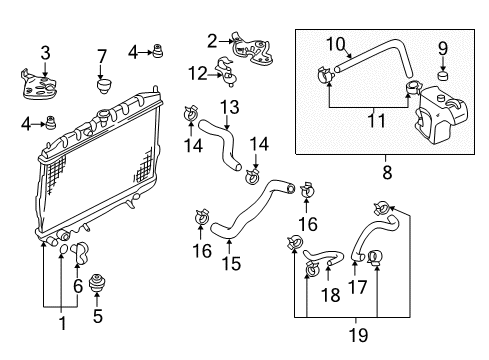 2003 Nissan Sentra Radiator & Components Hose-Auto Transmission Oil Cooler Diagram for 21632-4Z700