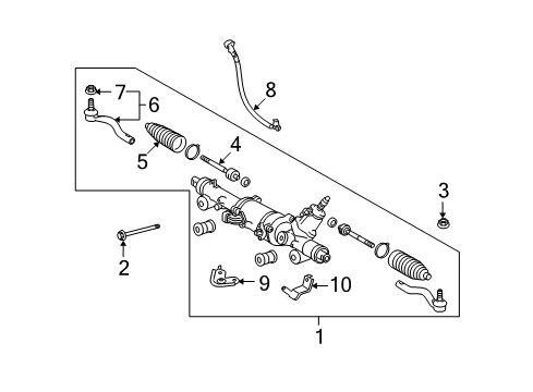 2013 Lexus IS F Steering Column & Wheel, Steering Gear & Linkage Link Assembly, Electrical Diagram for 44200-53151