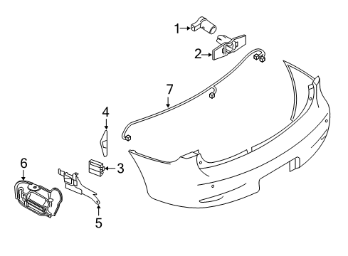 2016 Infiniti QX80 Lane Departure Warning Distance Sensor Assembly Diagram for 28438-1A61B