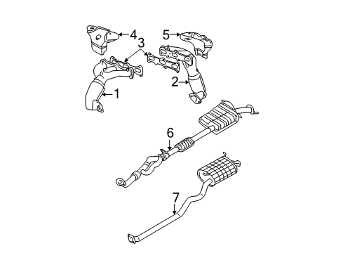 2002 Hyundai Santa Fe Exhaust Components, Exhaust Manifold Protector-Heat, RH Diagram for 28525-37260