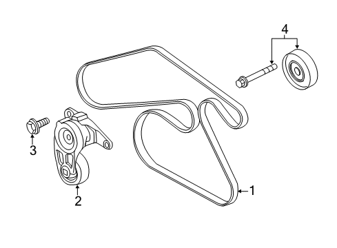 2011 Saab 9-5 Belts & Pulleys Serpentine Belt Diagram for 55567786