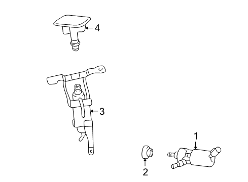 2002 Lexus LS430 Headlamp Washers/Wipers Nozzle, Headlamp Cleaner Washer Diagram for 85382-50010-G0