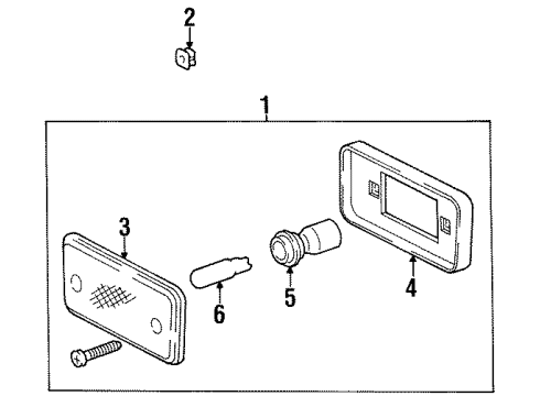 1996 Lexus LX450 Bulbs Socket Diagram for 81755-60080