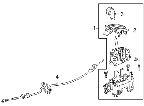 2015 Chevrolet Cruze Automatic Transmission Gear Shift Assembly Diagram for 95410732