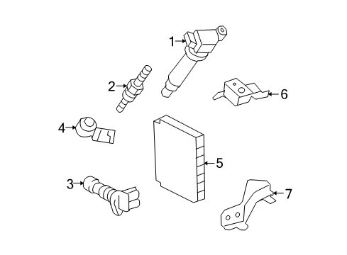 2010 Toyota Highlander Powertrain Control ECM Lower Bracket Diagram for 89668-0E050