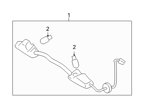 2011 Hyundai Azera License Lamps Lamp Assembly-License Plate Diagram for 92501-3L500