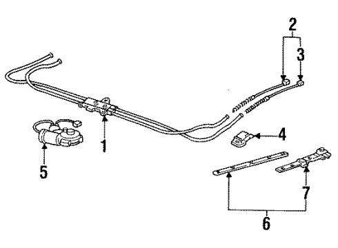 1992 BMW 318is Sunroof Right Pipe Clamp Diagram for 54128119906