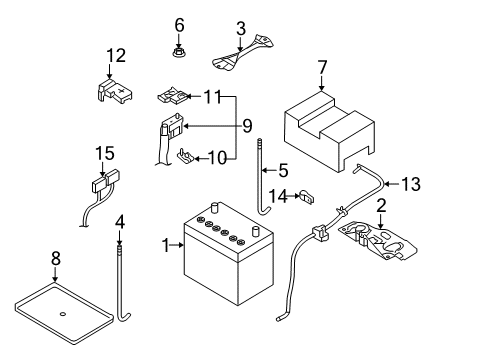 2008 Nissan Versa Battery Cable Assy-Battery Earth Diagram for 24080-EM35A