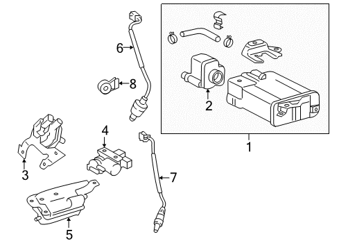 2021 Lexus RC F Emission Components CANISTER Assembly, CHARC Diagram for 77740-24130